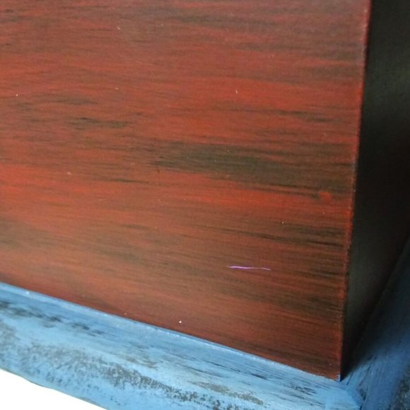 Valerie Pillow Americana Folk Art Wood Recipe Trinket Box Hallmark Very Good - Picture 7 of 8